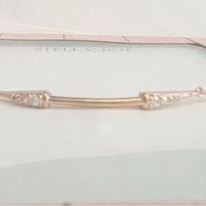 💝 NEW stella & dot ~ BCA rose gold pave pulley bracelet breast cancer awareness